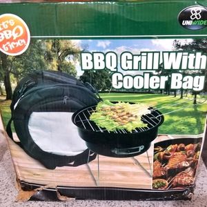 UNIWIDE BBQ Grill with Cooler Bag  Black & Gray New